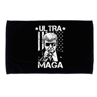 Ultra Maga Donald Trump USA Flag Microfiber Hand Towel