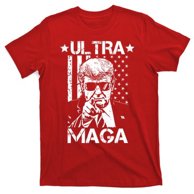 Ultra Maga Donald Trump USA Flag T-Shirt