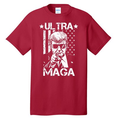 Ultra Maga Donald Trump USA Flag Tall T-Shirt