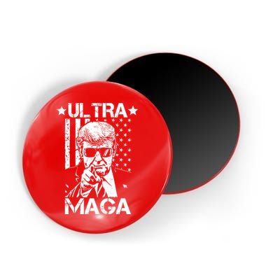 Ultra Maga Donald Trump USA Flag Magnet