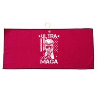 Ultra Maga Donald Trump USA Flag Large Microfiber Waffle Golf Towel