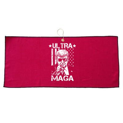 Ultra Maga Donald Trump USA Flag Large Microfiber Waffle Golf Towel