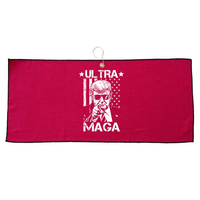 Ultra Maga Donald Trump USA Flag Large Microfiber Waffle Golf Towel