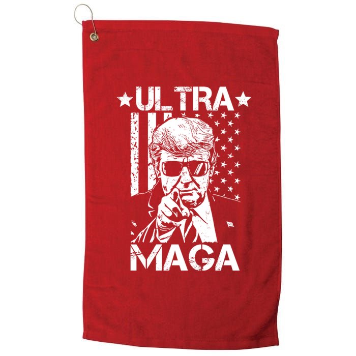 Ultra Maga Donald Trump USA Flag Platinum Collection Golf Towel