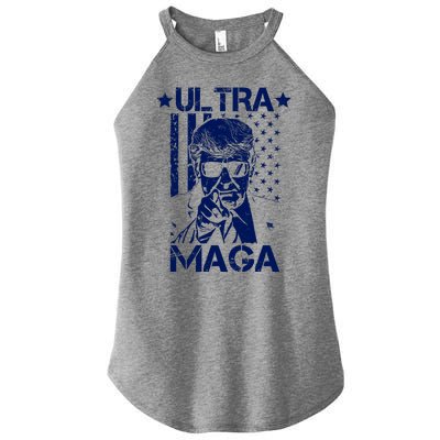 Ultra Maga Donald Trump USA Flag Women’s Perfect Tri Rocker Tank