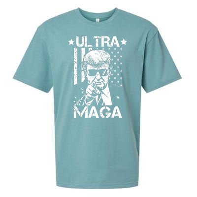 Ultra Maga Donald Trump USA Flag Sueded Cloud Jersey T-Shirt