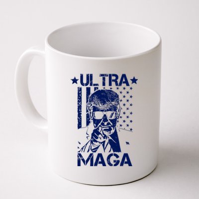 Ultra Maga Donald Trump USA Flag Coffee Mug