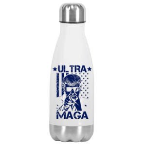 Ultra Maga Donald Trump USA Flag Stainless Steel Insulated Water Bottle