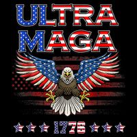 Ultra Mega Eagle 2022, Ultra Maga Tee AMERICAN, FLAG, EAGLE Wool Snapback Cap
