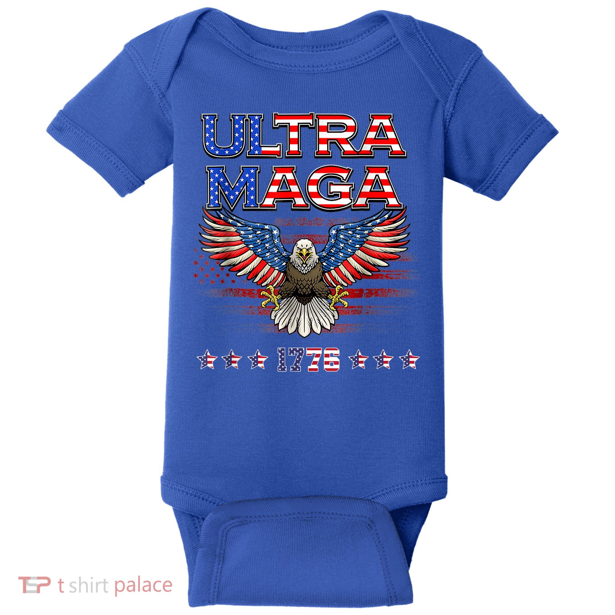 Ultra Mega Eagle 2022, Ultra Maga Tee AMERICAN, FLAG, EAGLE Baby Bodysuit