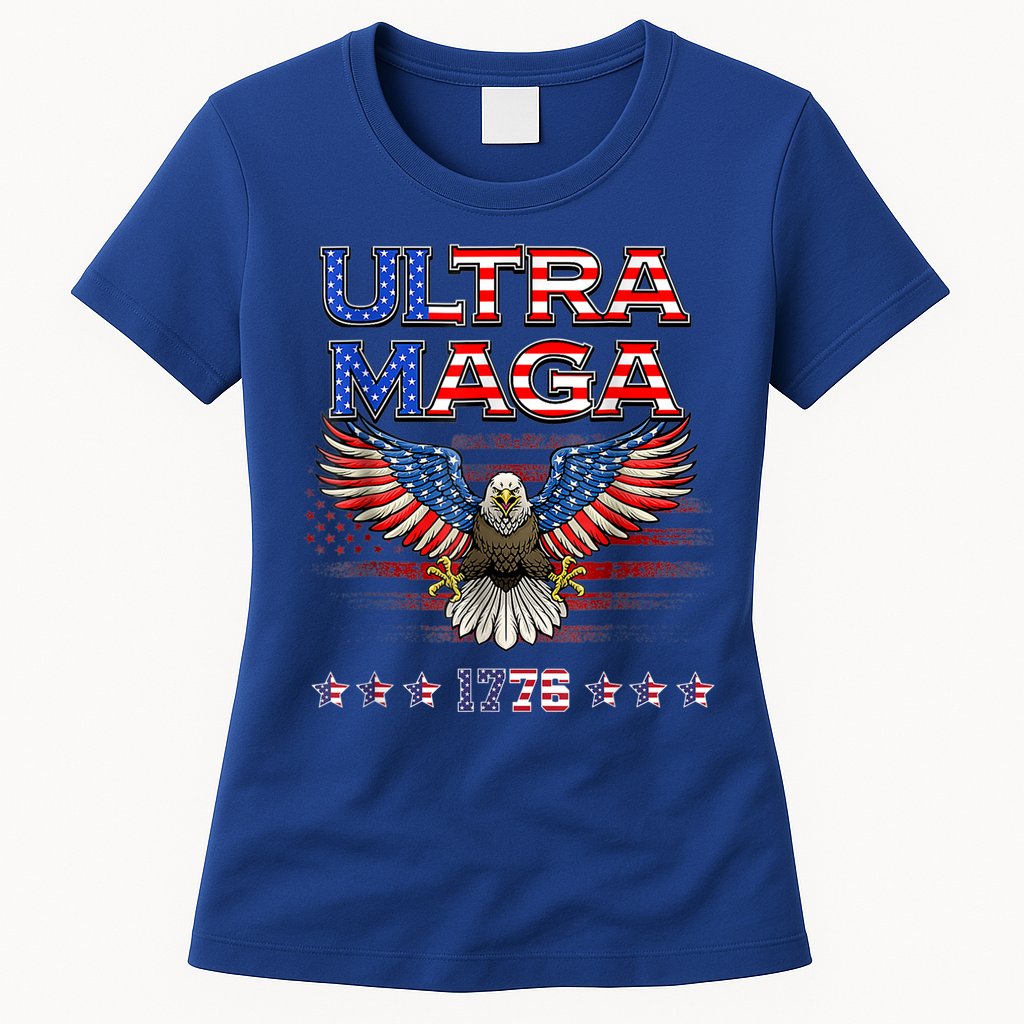 Ultra Mega Eagle 2022, Ultra Maga Tee AMERICAN, FLAG, EAGLE Womens T-Shirt