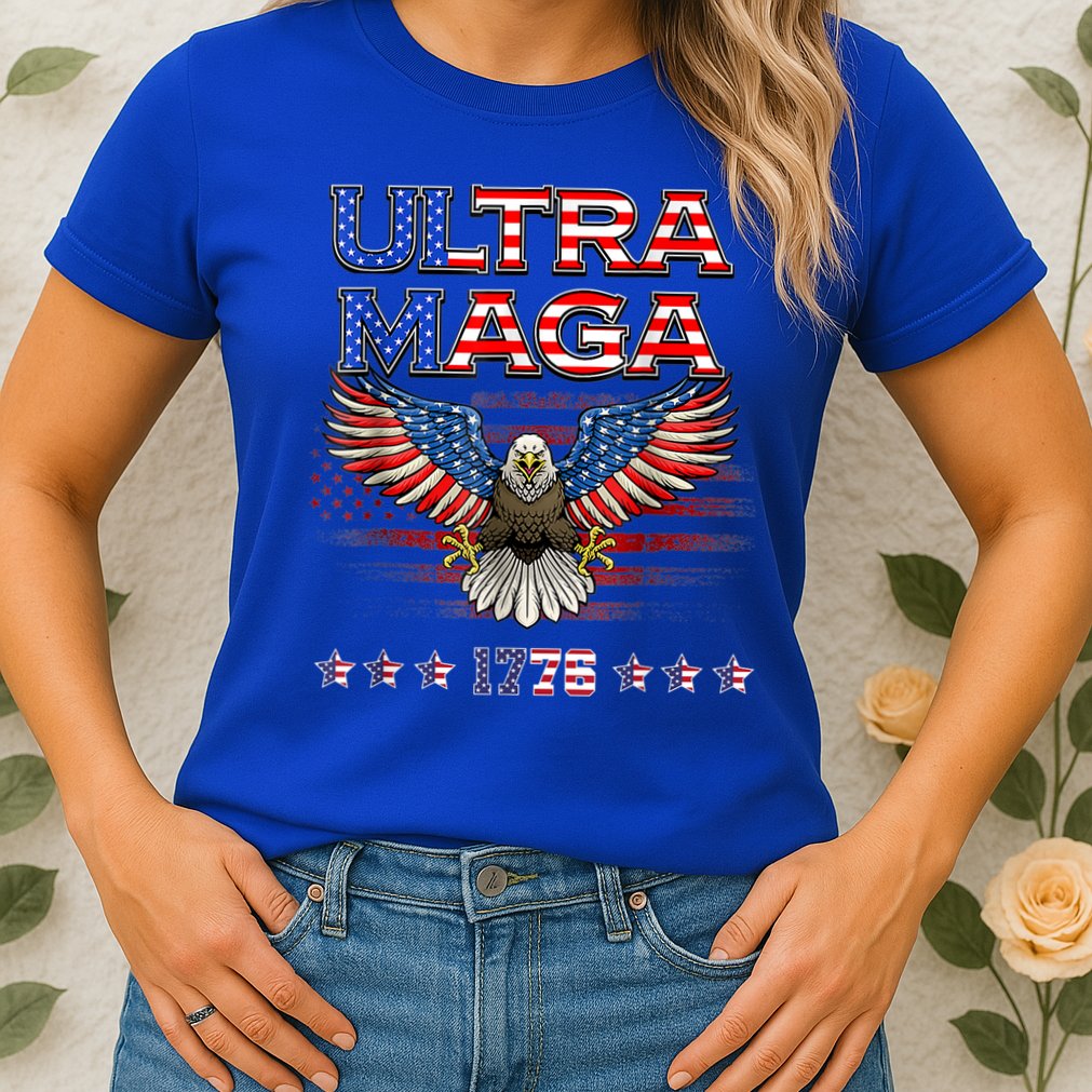 Ultra Mega Eagle 2022, Ultra Maga Tee AMERICAN, FLAG, EAGLE Womens T-Shirt