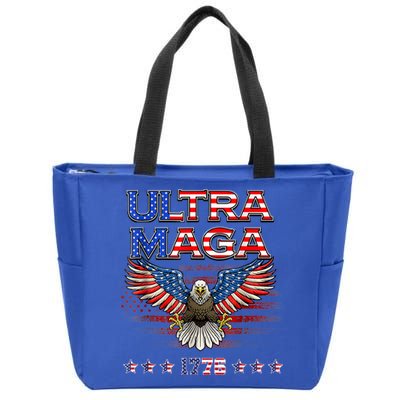 Ultra Mega Eagle 2022, Ultra Maga Tee AMERICAN, FLAG, EAGLE Zip Tote Bag