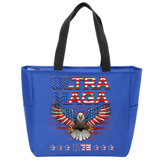 Ultra Mega Eagle 2022, Ultra Maga Tee AMERICAN, FLAG, EAGLE Zip Tote Bag