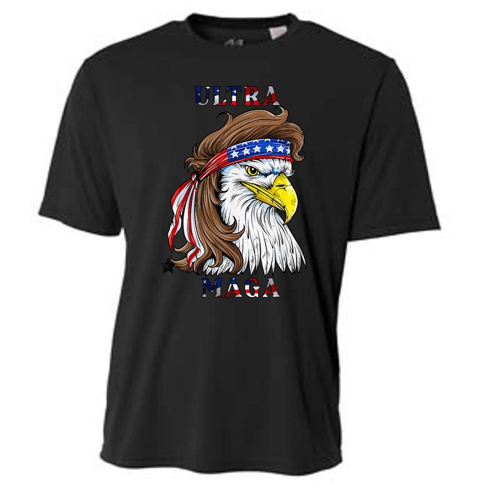 ultra maga eagle mullet merica 4th of july american flag Cooling Performance Crew T-Shirt