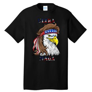 ultra maga eagle mullet merica 4th of july american flag Tall T-Shirt