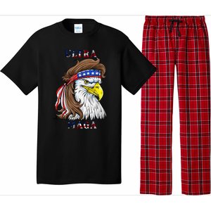 ultra maga eagle mullet merica 4th of july american flag Pajama Set