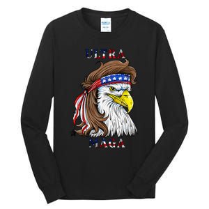 ultra maga eagle mullet merica 4th of july american flag Tall Long Sleeve T-Shirt