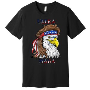 ultra maga eagle mullet merica 4th of july american flag Premium T-Shirt