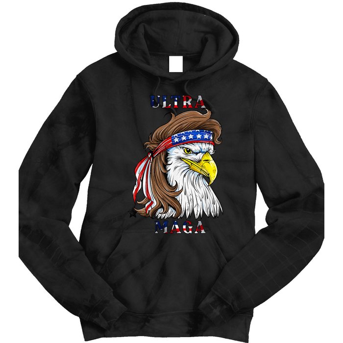 ultra maga eagle mullet merica 4th of july american flag Tie Dye Hoodie