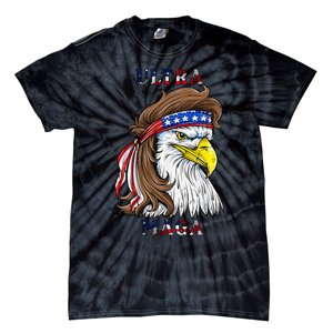 ultra maga eagle mullet merica 4th of july american flag Tie-Dye T-Shirt