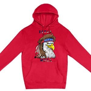 ultra maga eagle mullet merica 4th of july american flag Premium Pullover Hoodie