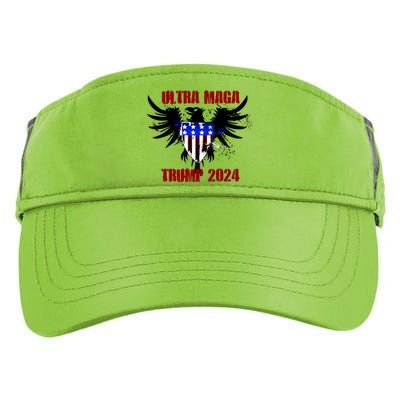 Ultra MAGA Eagle Grunge Splatter Trump 2024 Anti Biden Adult Drive Performance Visor