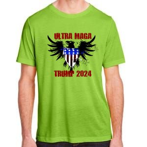 Ultra MAGA Eagle Grunge Splatter Trump 2024 Anti Biden Adult ChromaSoft Performance T-Shirt