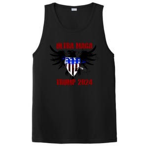 Ultra MAGA Eagle Grunge Splatter Trump 2024 Anti Biden PosiCharge Competitor Tank