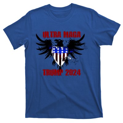 Ultra MAGA Eagle Grunge Splatter Trump 2024 Anti Biden T-Shirt