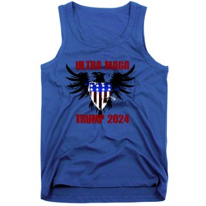 Ultra MAGA Eagle Grunge Splatter Trump 2024 Anti Biden Tank Top