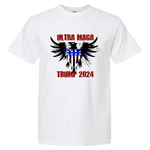 Ultra MAGA Eagle Grunge Splatter Trump 2024 Anti Biden Garment-Dyed Heavyweight T-Shirt