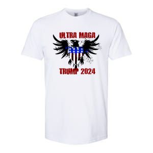 Ultra MAGA Eagle Grunge Splatter Trump 2024 Anti Biden Softstyle CVC T-Shirt