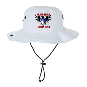 Ultra MAGA Eagle Grunge Splatter Trump 2024 Anti Biden Legacy Cool Fit Booney Bucket Hat