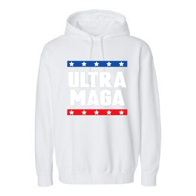 Ultra Maga: Embrace The Trump 2024 Wave Garment-Dyed Fleece Hoodie