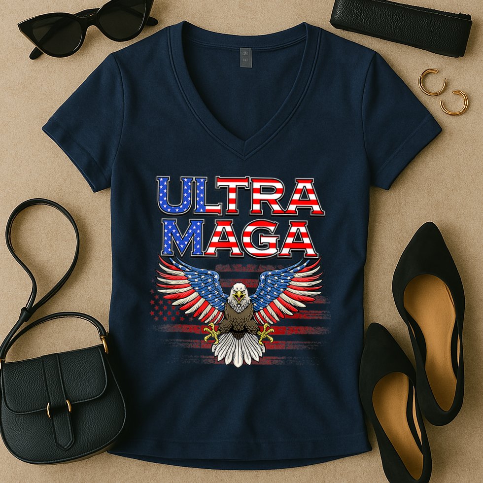 Ultra Mega Eagle 2022 Women's V-Neck T-Shirt
