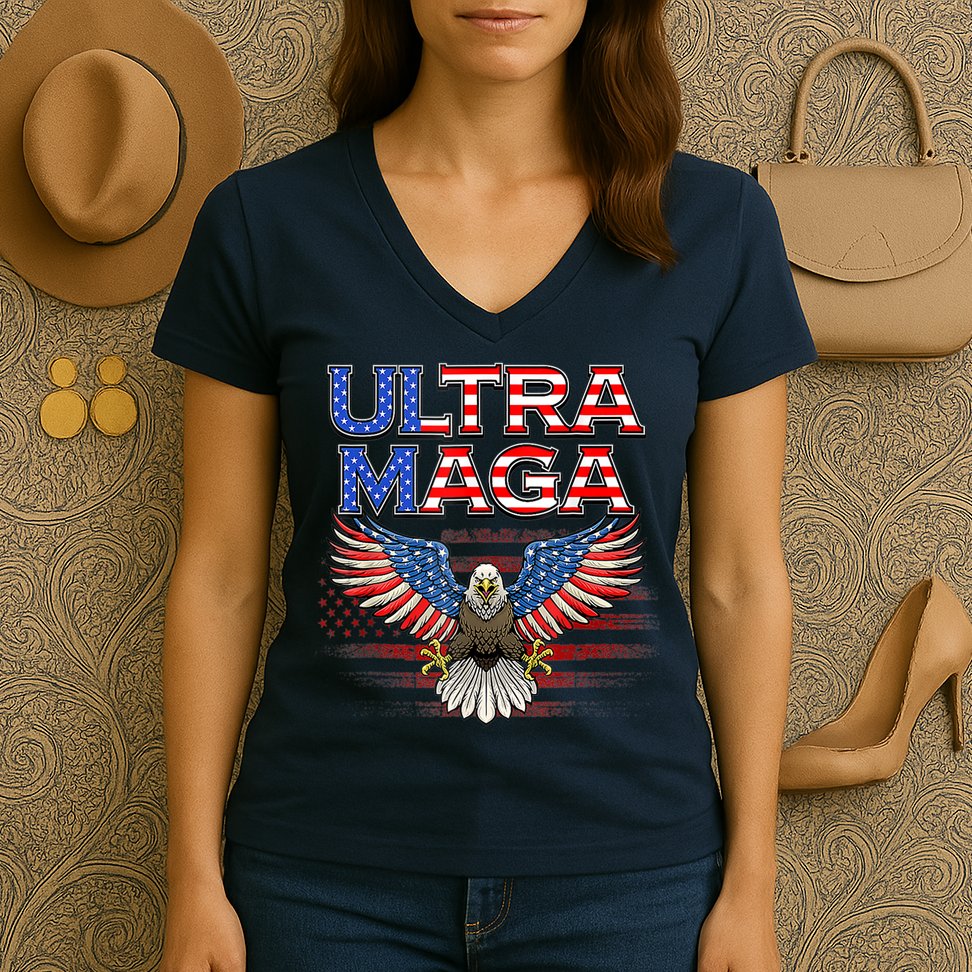 Ultra Mega Eagle 2022 Women's V-Neck T-Shirt