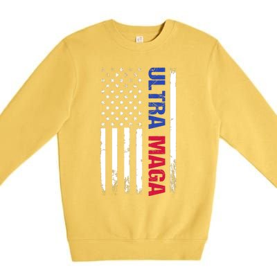 Ultra Maga Flag Premium Crewneck Sweatshirt