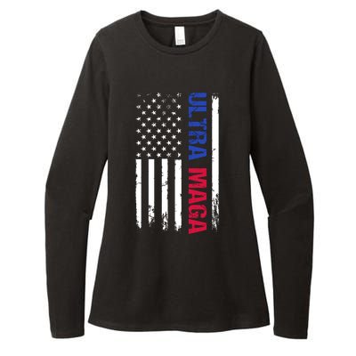 Ultra Maga Flag Womens CVC Long Sleeve Shirt