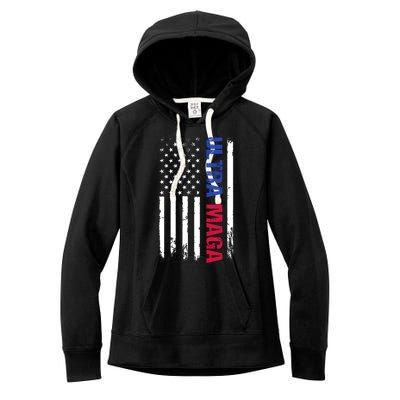 Ultra Maga Flag Women's Fleece Hoodie