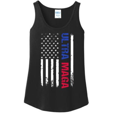 Ultra Maga Flag Ladies Essential Tank