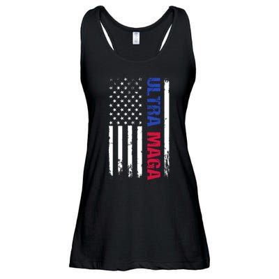 Ultra Maga Flag Ladies Essential Flowy Tank