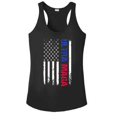 Ultra Maga Flag Ladies PosiCharge Competitor Racerback Tank