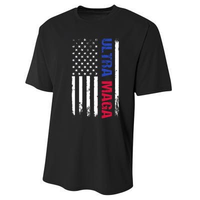 Ultra Maga Flag Performance Sprint T-Shirt