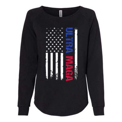 Ultra Maga Flag Womens California Wash Sweatshirt