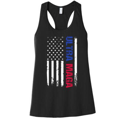 Ultra Maga Flag Women's Racerback Tank