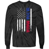 Ultra Maga Flag Tie-Dye Long Sleeve Shirt