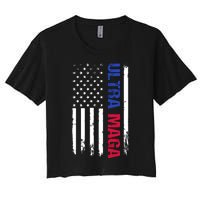 Ultra Maga Flag Women's Crop Top Tee