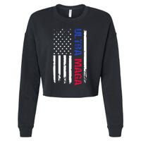 Ultra Maga Flag Cropped Pullover Crew