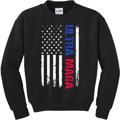 Ultra Maga Flag Kids Sweatshirt